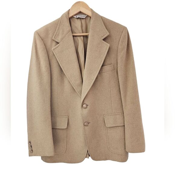 Wicks and Greenman Vintage Camel Hair Blazer Old Money Light Academia Sz 38 - Picture 1 of 14